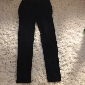Black pair of jeggings
